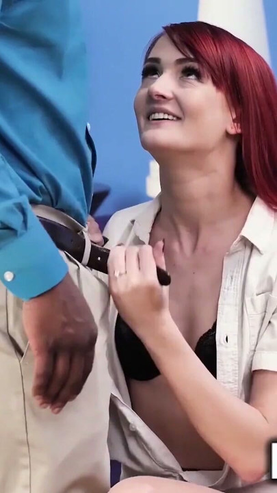 Redhead Real Estate Agent Sucks and Fucks Broker's BBC | Clip 1