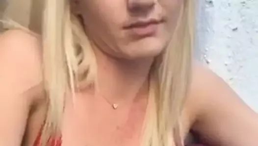 Blonde webcam girl (non nude)