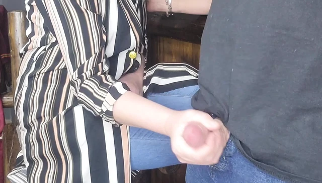 Stepmom handjob