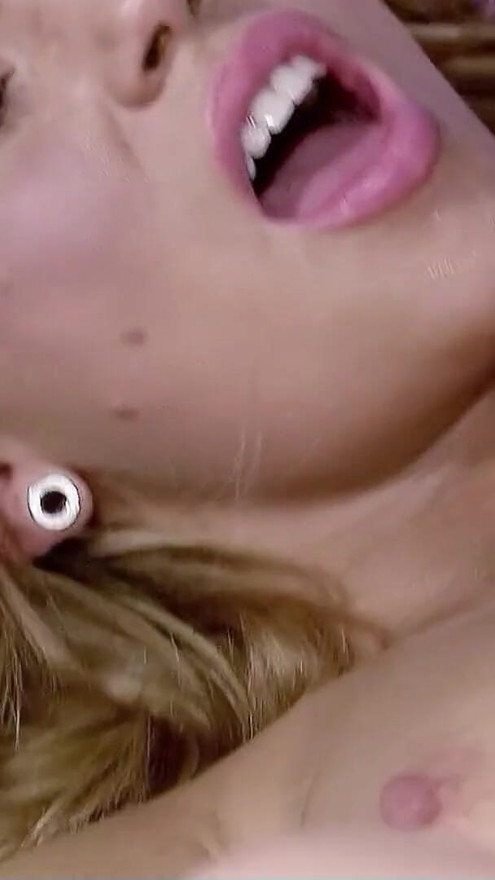 Slim blonde Teen with Beauty Face and perfect Body get facial after Deep Big Dick Fuck | Clip 3