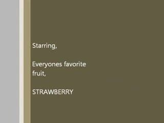 क्रीमयुक्त हो रही स्ट्रॉबेरी