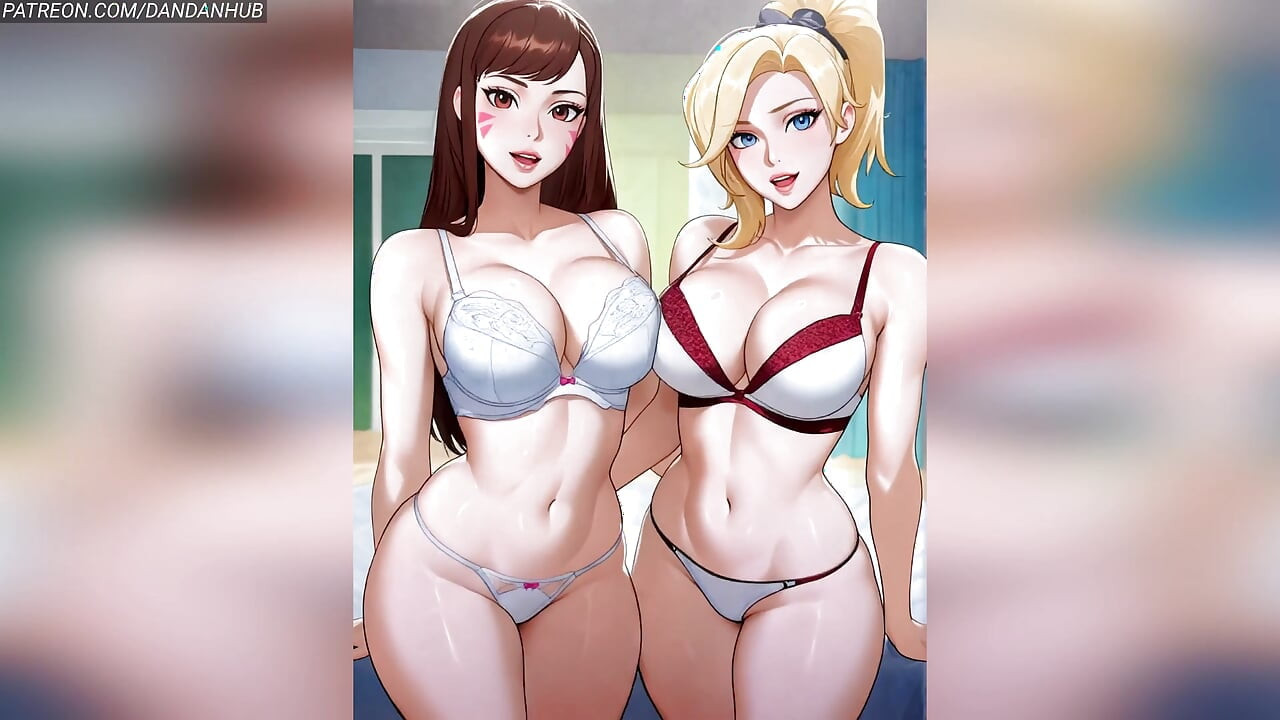 D.Va και η Mercy παρακολουθούν καυτές λεσβιακές σκηνές