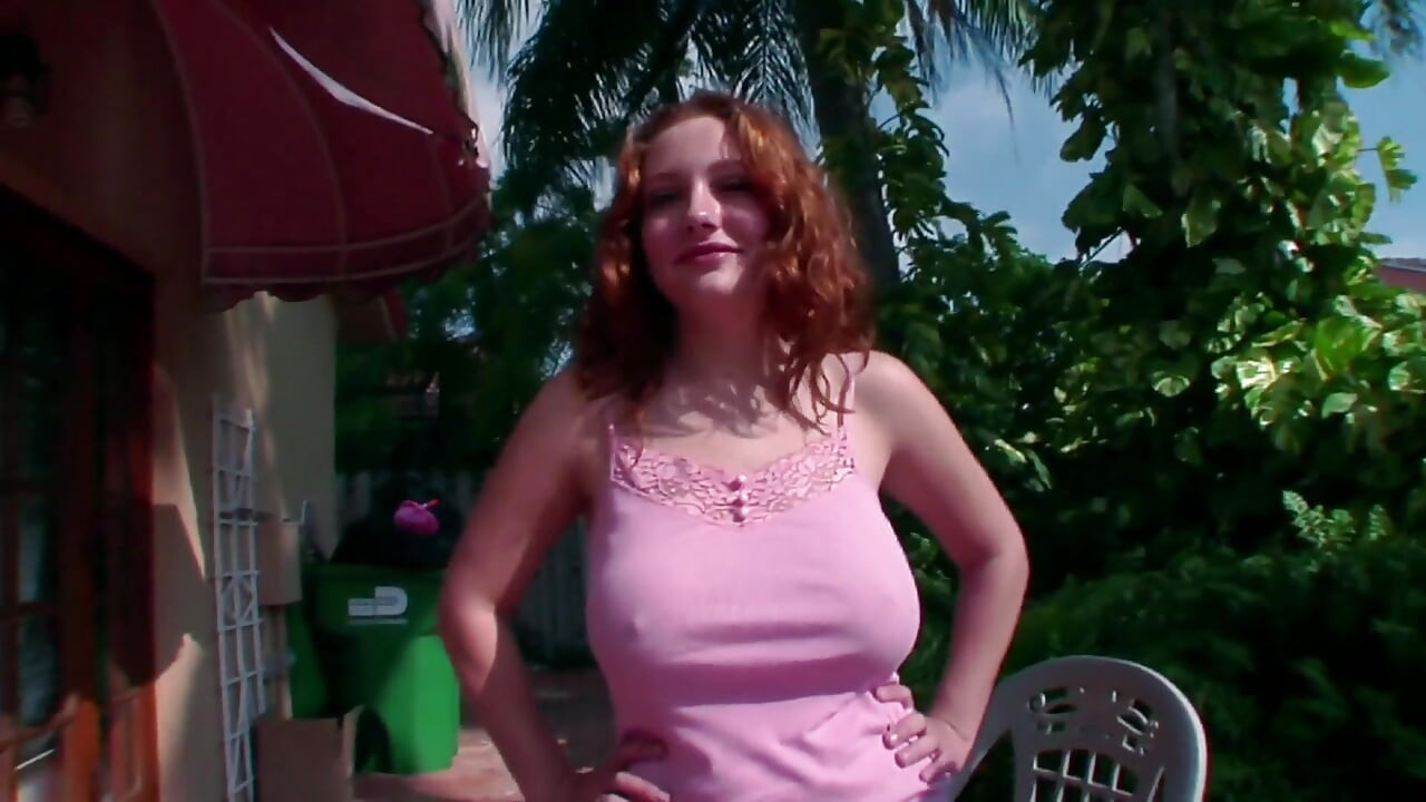 Big tit red head fucks hung dude