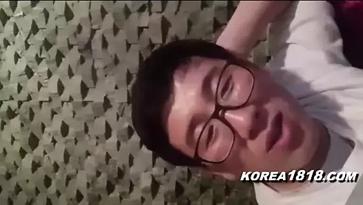 Korean nerds have fun at room salon with nasty Korean babes
