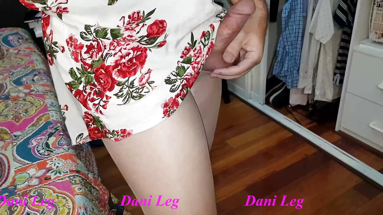 Dani Leg Big Load on Tan Pantyhose