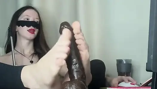 White Silk and Dark Steel - Footjob