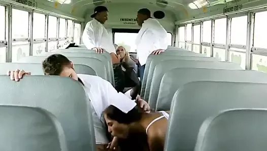 two hot nurses sucking and fucking in the bus