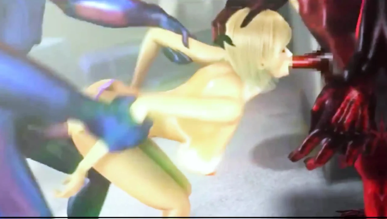 Threesome with two big cock monster - Hentai 3D 56
