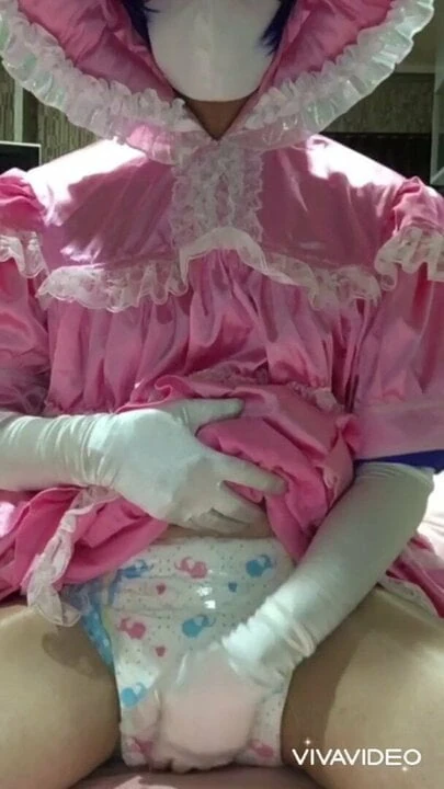 Sissy Baby Dress Diaper masturbation