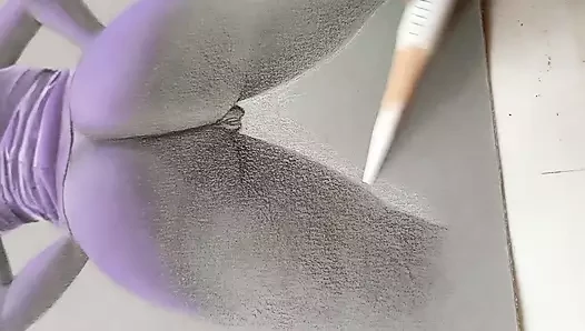 Purple Queen Erotic Art of Sexy Desi Indian or Portuguese Milf Bhabhi Sh...