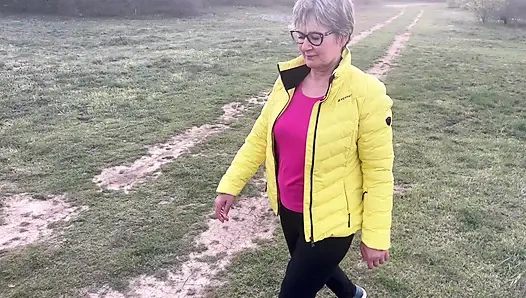 The Anal Granny Outdoors!!!