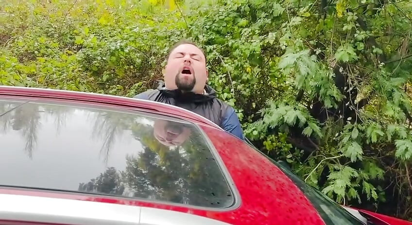 I sucked my stepfather's dick in the car and we almost got caught