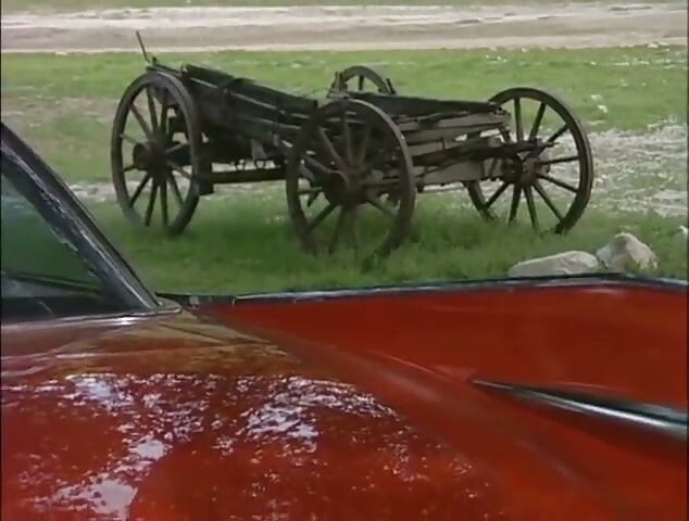 Beautiful sexy blonde pussy fucking on the red car