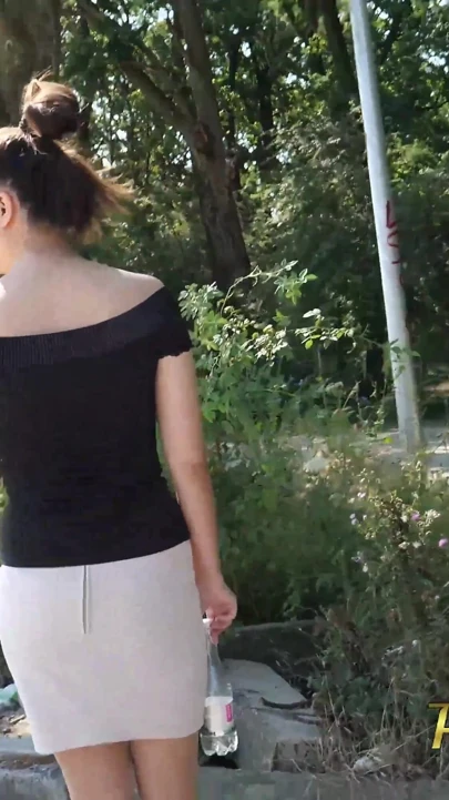 Late for a meeting I had to pull over and pee outdoor
