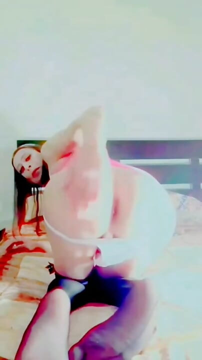 TALA HEJAZI Arabian ladyboy eat food cum