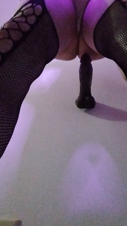 Teasing Wall Fuck in Pink and Black