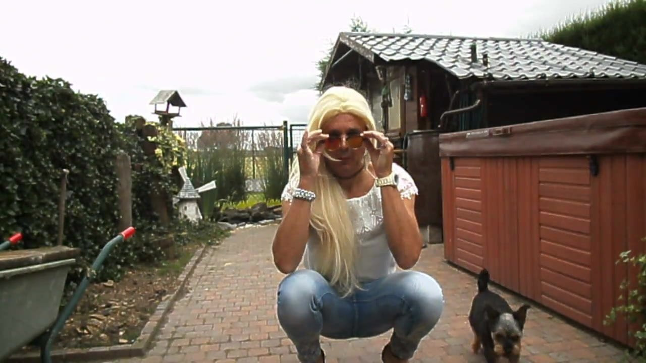 in de tuin
