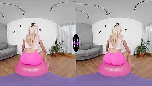 Masturbating on a big pink ball – TmwVRnet