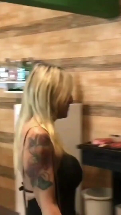 Old tattooed woman giving her ass to my friend | Clip 2