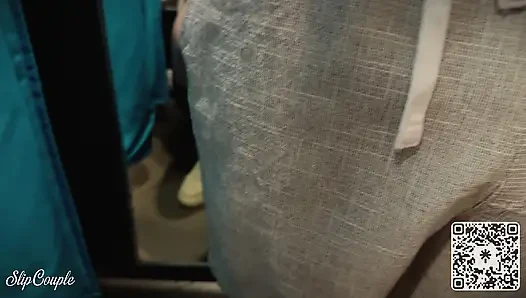 Risky Fitting Room Blowjob While Shopping - She Swallowed Every Drop!