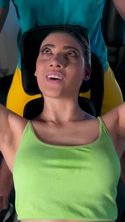 Captivating moment from "Fitness Rooms Big tits Latina has the hots for gym teacher"