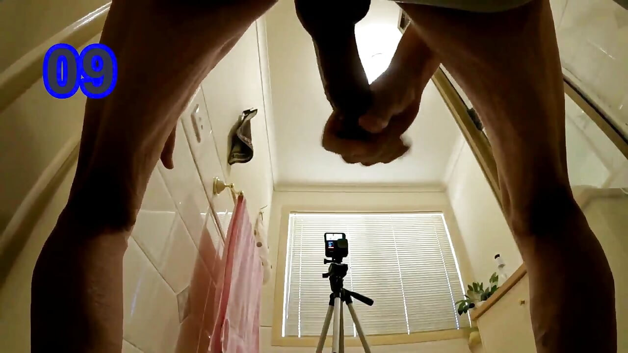 In the bath room before shower full