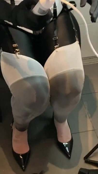 Must-share moment from "Black and White Fetish Pissing, Masturbation and Facial"