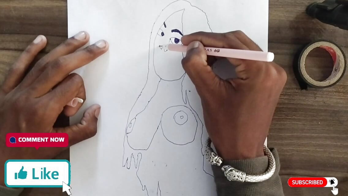 Beautiful Transzender Handmade Drawing Art