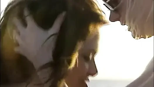 Lesbians pussy licking fingering on the beach