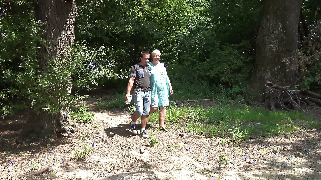 Nudist fucks granny outdoor