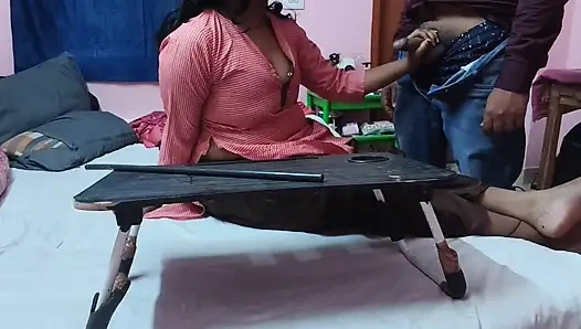 teacher punishes her favourite student with a stick because of naughty tantarum