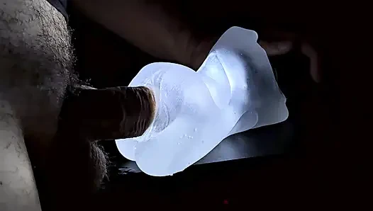 Shiny Flashlight Fuck and Ejaculate Hard