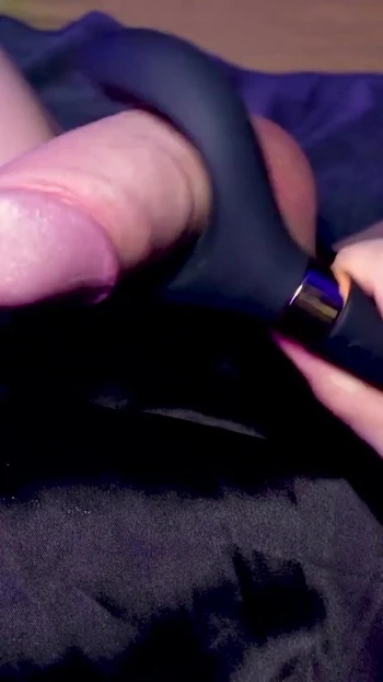 Jaw-dropping moment from "POV: Trans girl cumming twice jerking her big cock with a vibrator POV"