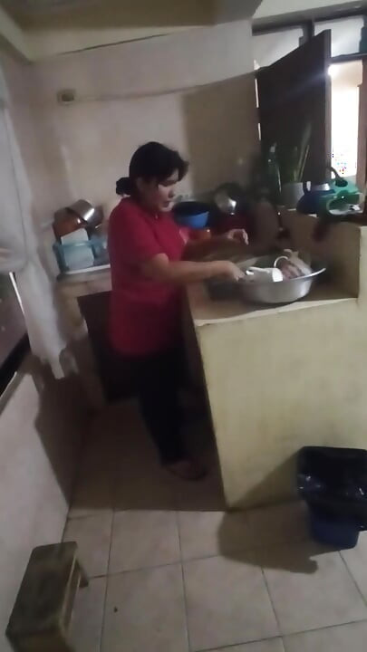 Fucking the Maid in the Kitchen When My Wife Is in the Living Room