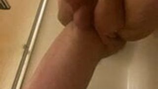 Jerkoff in shower