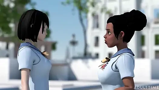 Kampus seks hentai episode 8 - sahabat toket besar latihan scissoring bareng-bareng di universitas seks hentai