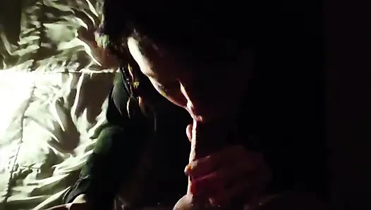 Smoking Blowjob in the Dark