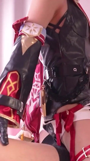 Thrilling moment from "Blowjob Cowgirl Cosplay fuck with Honkai StarRail Topaz, sex hentai japanese shemale cosplayer"