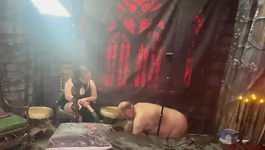 Part 1:- Booboo gets punished by Domina for being naughty with Allegro.
