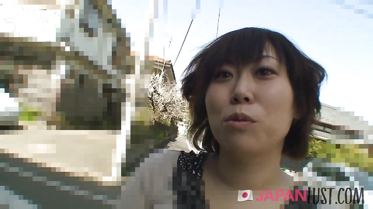Cute japanese MILF hairy pussy filled with creampie POV