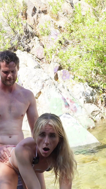 Memorable moment from "Public Sex By The Water Ended in Facial"