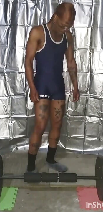 Exercising Wrestling Singlet (no Fap)