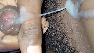Uncut dick masterbating