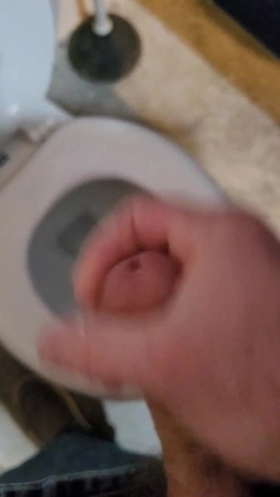 Jerking off in bathroom stall