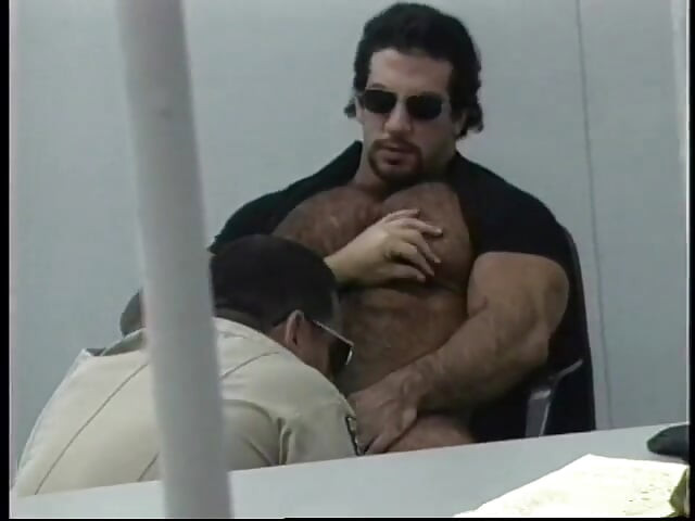 Randy cop getting fucked and creamed in hot fourway in the prison