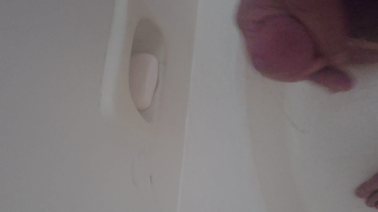 Cumming in shower. Felt good