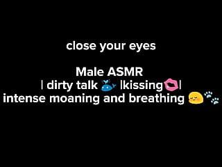 Грязные разговоры, поцелуи. мужчина ASMR, интенсивные стоны и дыхание - сексуально