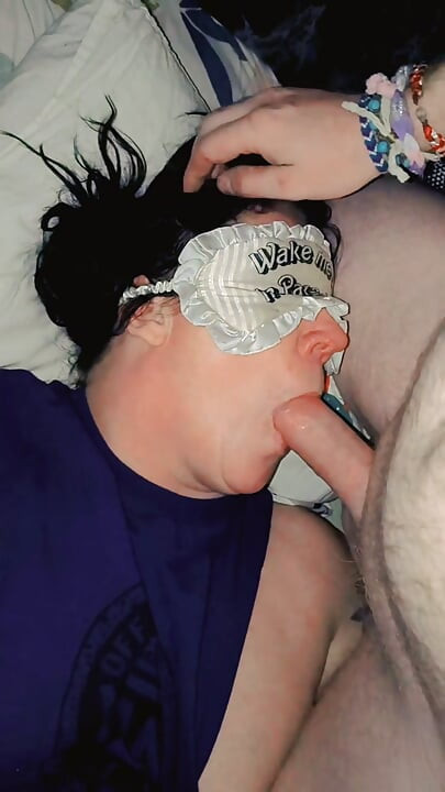 Squirting his wife in the face