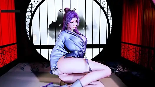 3D изгибы соблазнительницы Aphrodite - 3D анимация, хентай