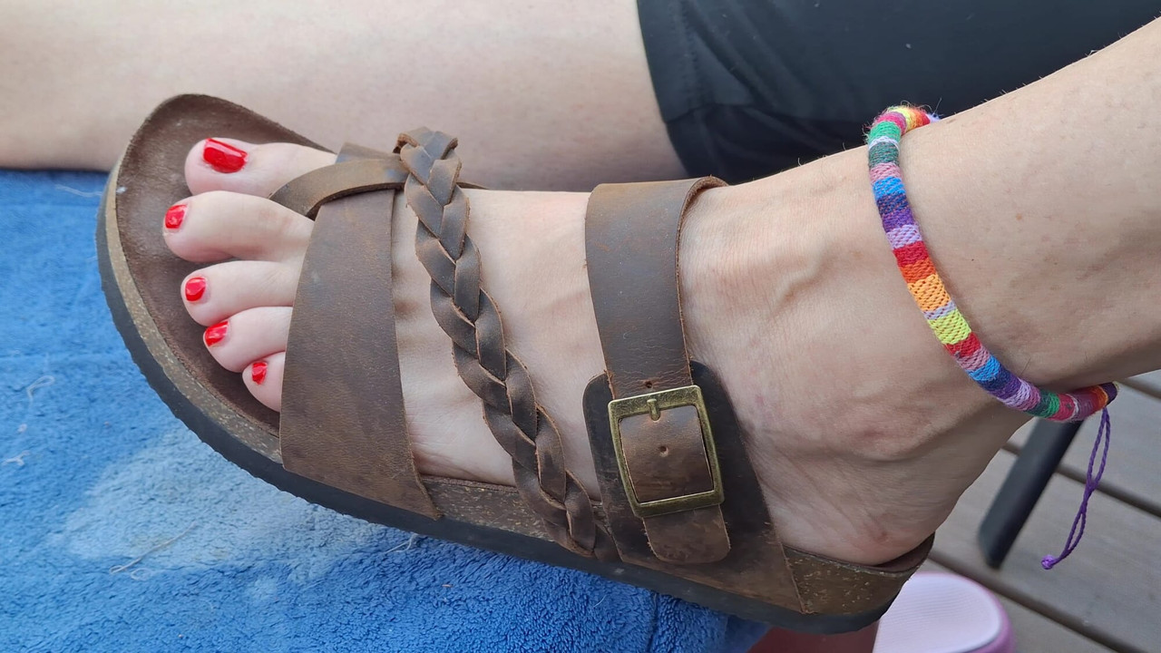She likes to tease me with her feet when she is ready have some fun